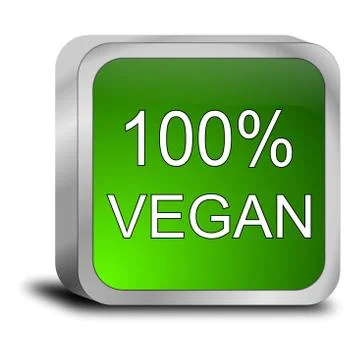 100% vegan Button Stock Illustration