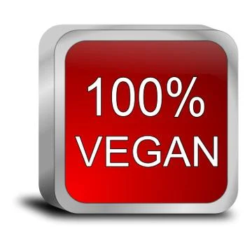 100% vegan Button Stock Illustration