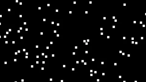 100 white square-particule physically interact with each other and colides Video stock 129625678