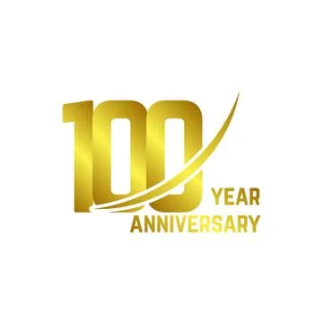 100 Year Anniversary Logo Vector Template Design Illustration Stock Illustration