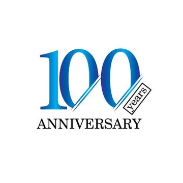 100 Year Anniversary Vector Template Design Illustration - Vector Stock Illustration