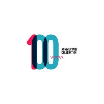 100 Year Anniversary Vector Template Design Illustration Stock Illustration