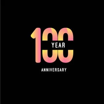 100 Year Anniversary Vector Template Design Illustration Stock Illustration