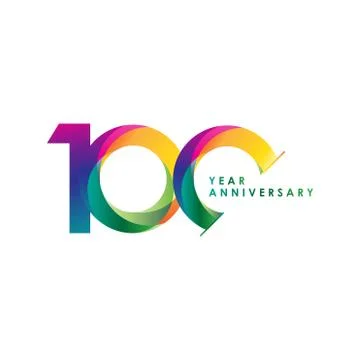 100 Year Anniversary Vector Template Design Illustration Stock Illustration