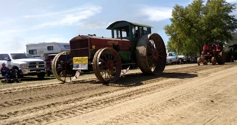 100 Year Old Tractor Stock Footage 98179532