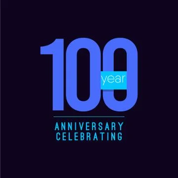 100 Years Anniversary Celebrating Vector Template Design Illustration Stock Illustration