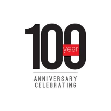 100 Years Anniversary Celebrating Vector Template Design Illustration Stock Illustration