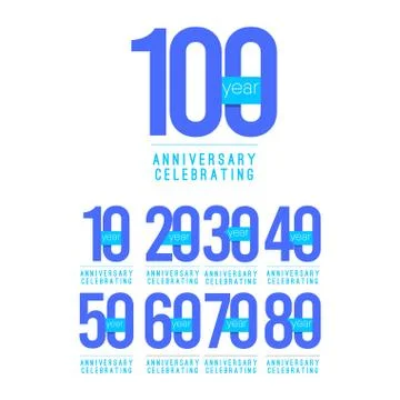 100 Years Anniversary Celebrating Vector Template Design Illustration Stock Illustration