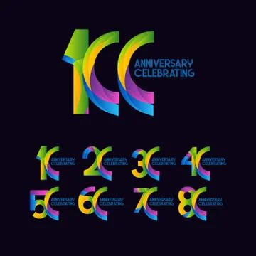 100 Years Anniversary Celebrating Vector Template Design Illustration Stock Illustration