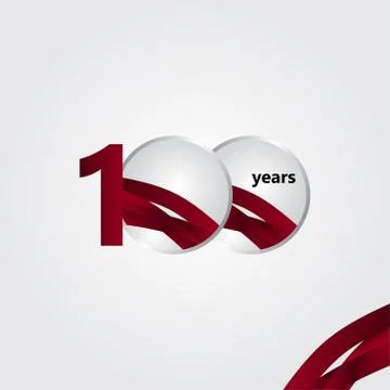 100 Years Anniversary Vector Template Design Illustration Stock Illustration
