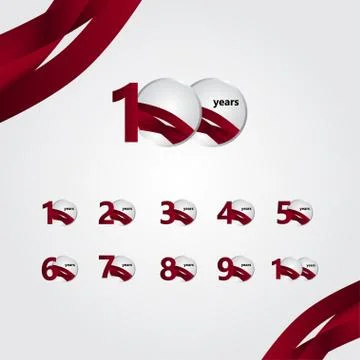 100 Years Anniversary Vector Template Design Illustration Illustrazione stock
