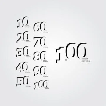 100 Years Anniversary Vector Template Design Illustration Stock Illustration