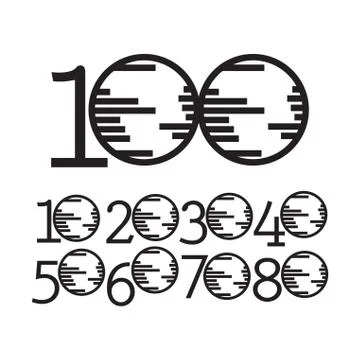 100 Years Anniversary Vector Template Design Illustration Stock Illustration