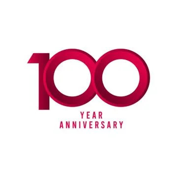 100 Years Anniversary Vector Template Design Illustration Stock Illustration