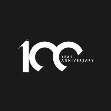 100 Years Anniversary Vector Template Design Illustration Stock Illustration