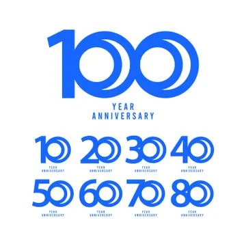 100 Years Anniversary Vector Template Design Illustration Stock Illustration