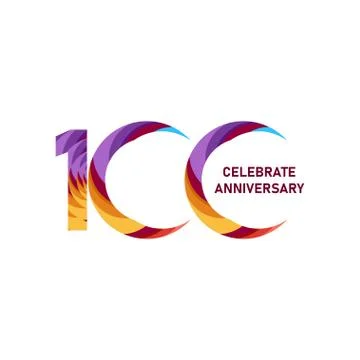 100 Years Anniversary Vector Template Design Illustration Stock Illustration