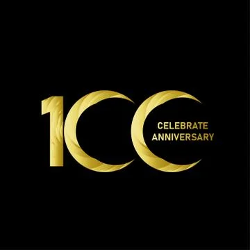 100 Years Anniversary Vector Template Design Illustration Illustrazione stock