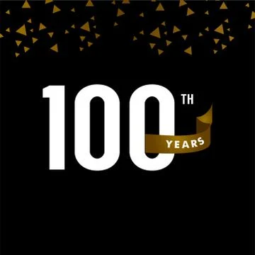 100 Years Anniversary Vector Template Design Illustration Stock Illustration