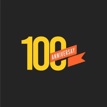 100 Years Anniversary Vector Template Design Illustration Stock Illustration