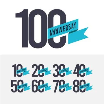 100 Years Anniversary Vector Template Design Illustration Stock Illustration