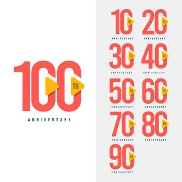 100 Years Anniversary Vector Template Design Illustration Stock Illustration