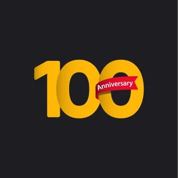 100 Years Anniversary Vector Template Design Illustration Stock Illustration