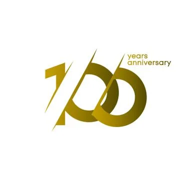 100 Years Anniversary Vector Template Design Illustration Stock Illustration