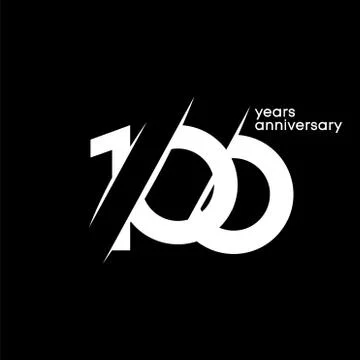 100 Years Anniversary Vector Template Design Illustration Stock Illustration