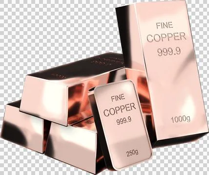 1000 copper bars Stock Photos