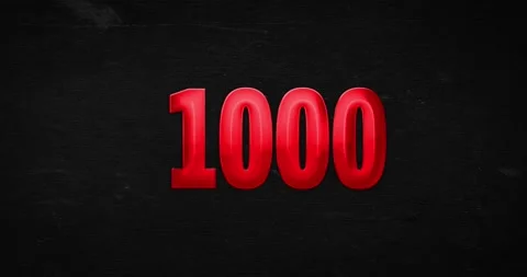 1000. Logo. 4K animation Vídeo Stock 137109581