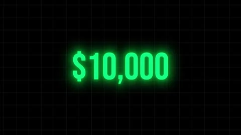 10000 dollar number counting animation finance growth motion Stock Footage 330539626