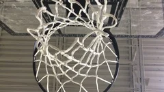 Basketball net from underneath