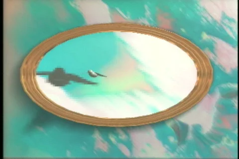 1007 looking glass mirror Stock Footage 842244