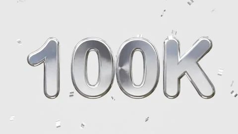 100k celebration text animation motion graphics video Stock Footage 278683520