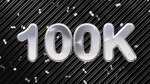 100k celebration text animation motion graphics video Stock Footage 278683564