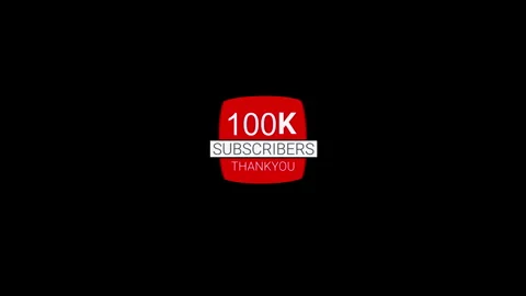 100K Subscribers Celebration Animation – 4K Loop with Alpha Channel Stock Footage 300688079