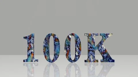 100k text animation suitable for social media presentation Stockillustratie