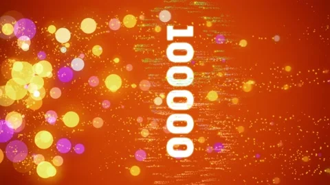 100k Vertical Video Counter on reaching subscribers, likes and etc. Video stock 135171471