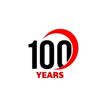 100th Anniversary abstract vector logo. One hundred Happy birthday day icon Stock Illustration