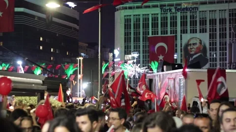 100th Anniversary Celebrations for the Declaration of the Republic in Turkey Stock Footage 254432085