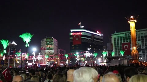 100th Anniversary Celebrations for the Declaration of the Republic in Turkey Stock Footage 254440761