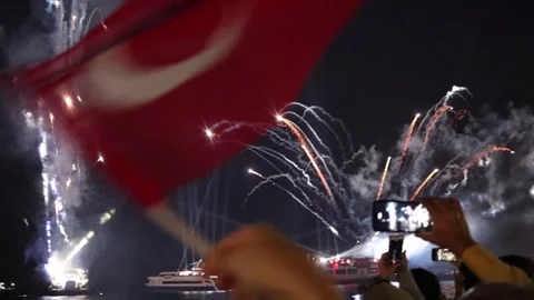 100th Anniversary Celebrations for the Declaration of the Republic in Turkey Stock Footage 254669293