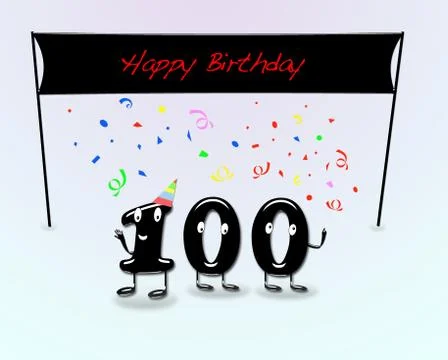 100th birthday party. Stock Illustration