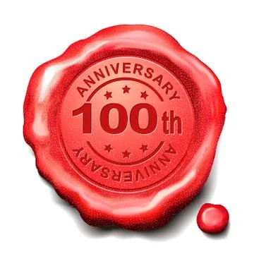 100th red wax seal Ilustração Stock