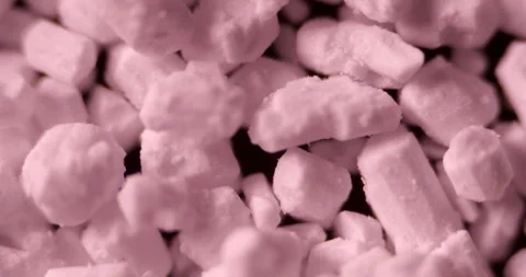 100x Microscopic View of Sodium Phosphate Granules: Applications and Future Stock Footage 303629360