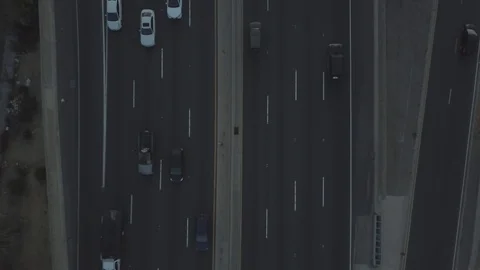 101 Freeway  zoom up &amp; out Stock Footage 93423054