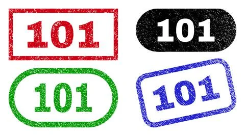 101 Rectangle Stamps Using Unclean Surface Illustrazione stock