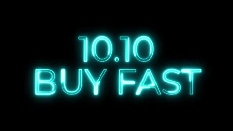 10.10 Buy Fast Cyan Neon Sign for Ecommerce Sale Promotions Vidéo 333667053