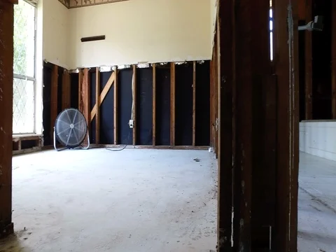 10/10/17 Dickinson, TX: Inside of a flooded home outside of Houston Texas Stock Footage 80925586